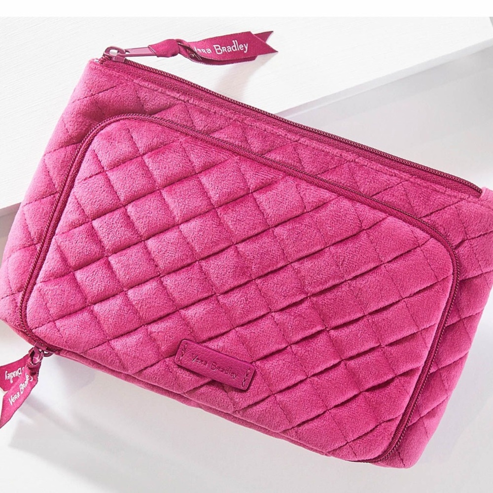Vera Bradley velvety make up bag